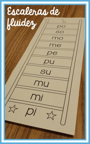 Spanish Fluency Ladder with Open Syllables