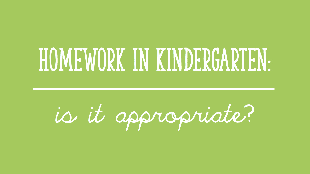 Homework for kindergartens