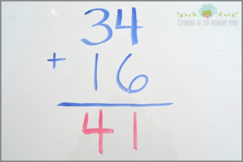 Do your students sometimes solve problems this way? They likely don't understand what they are really doing when they are carrying a ten.  This blog post describes how to do Number Talks in your classroom, to help students avoid these kinds of mistakes!