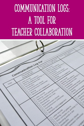 Use these communication logs to collaborate with other teachers and help struggling students succeed!