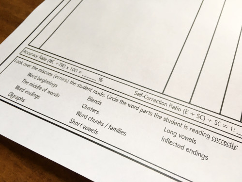 Get a variety of running record forms and checklists for beginning readers for FREE!