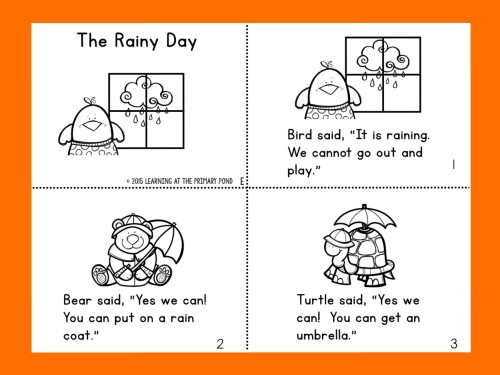 The Rainy Day Page 1 for Running Record Demonstration