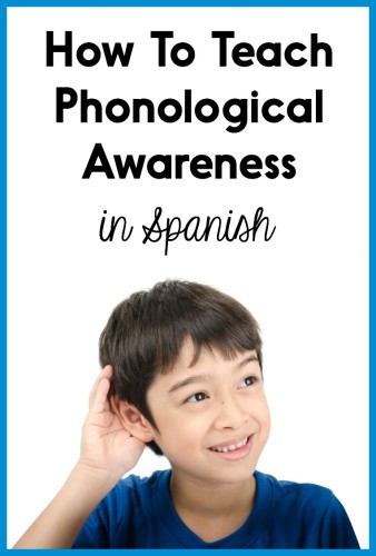 This post has tons of ideas and freebies for teaching phonological awareness and phonemic awareness in Spanish!