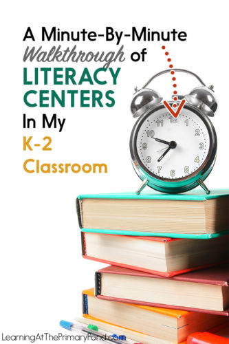 In this post, I walk you through, minute-by-minute, my literacy centers block! This example is from Kindergarten, but it would apply to first or second grade also.