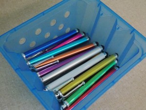 I purchased inexpensive styluses for my kids to use with their iPads - great for handwriting practice!