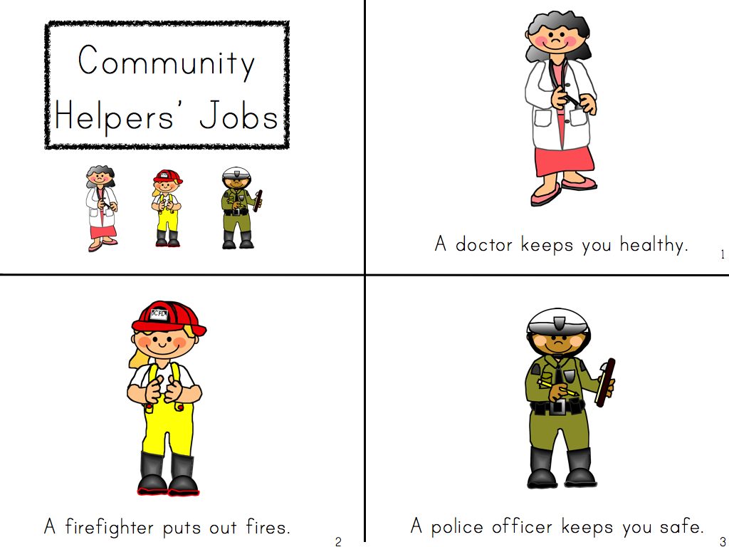 community helpers cartoon