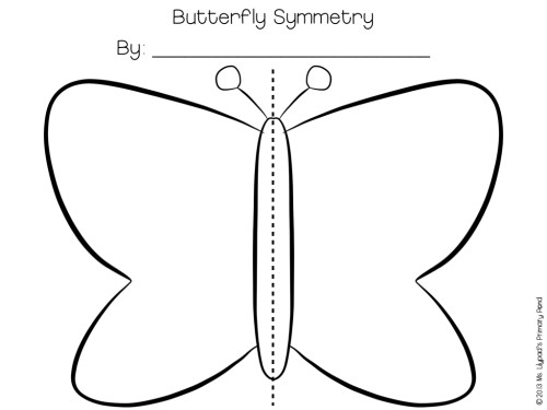 Give students this template and have them use q-tips to paint one side. When they fold over the paper, they see the symmetry of a butterfly's wings!