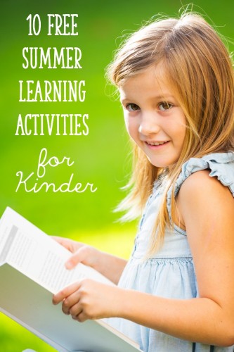 10 Free Summer Learning Activities for Kindergarten - download a list and hand out to parents!