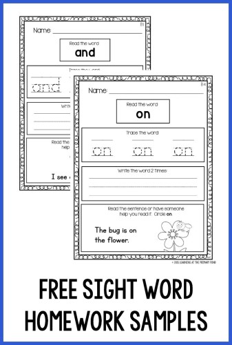 Help students practice sight words at home with these predictable, engaging sight word homework sheets!