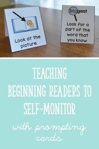 How to use prompting cards to teach beginning readers to monitor their reading