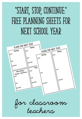 Use these free planning sheets to record your ideas for next year!  These sheets are organized by subject area to make planning simple.  {For elementary classroom teachers}