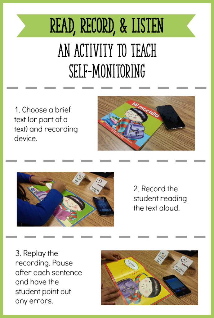 How to use a "Read, Record, and Listen" activity to get students to self-monitor their reading! Great for beginning readers or readers at any level (just use an article instead of a little book). - Learning At The Primary Pond