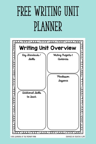 Download this free planner to help you plan your writing workshop units!