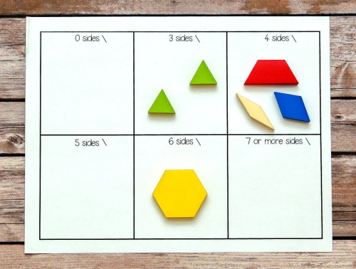 Pattern Block Sorting Mat