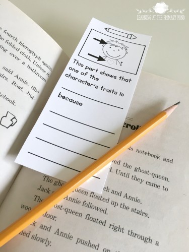 Students can write on these interactive bookmarks to show their thinking and prepare for a comprehension conversation!