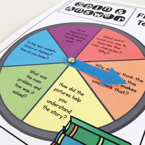 Guided reading activity - have students use this spinner after reading a text!