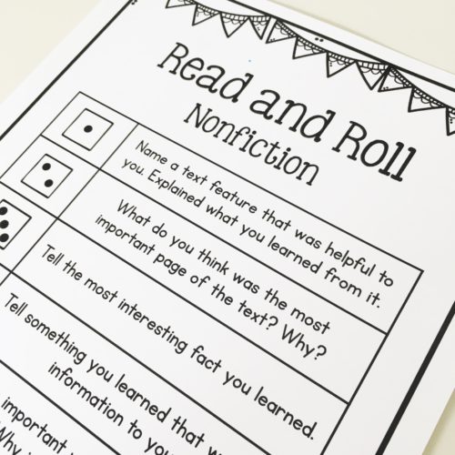 Read and roll comprehension game for guided reading!