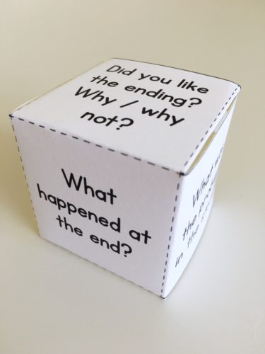 Comprehension question cube - simple to put together and fun for guided reading!