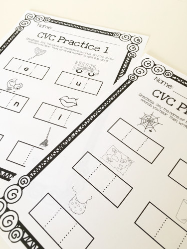 Use these FREE sheets to give students practice with spelling CVC words!