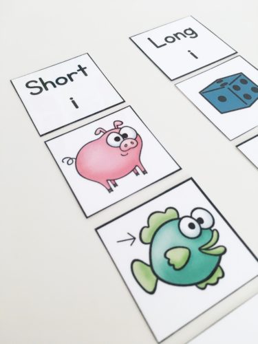 At the end of guided reading, we do word study activities like picture and word sorts. This picture sort helps students differentiate between the short and long vowel sounds of the letter i!