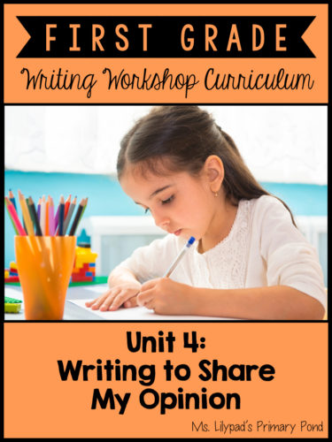 Opinion and Persuasive Writing Lessons for First Grade