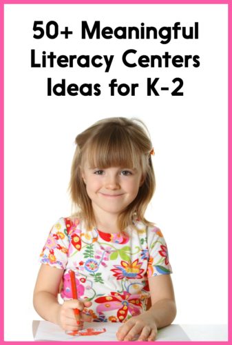 This post has some ideas for running centers AND over 50 literacy centers ideas for Kindergarten, first, or second grade! They are not paid products - just ideas that you can easily implement in your own classroom!