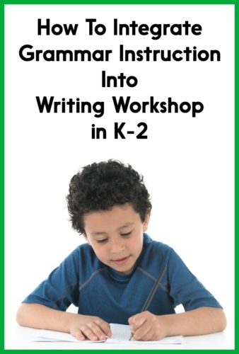 Grammar instruction is more meaningful and effective when integrated into writing instruction. Read this post for practical strategies for teaching grammar and conventions during your Kindergarten, first grade, or second grade writing workshop!