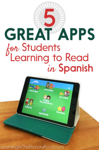Love these Spanish apps for teaching reading! I've used these with my bilingual or dual language Kindergarten, first grade, and second grade students.