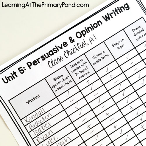 I use class writing checklists to quickly see areas of need - and then I pull small groups based upon which students have similar needs! Read the post for more tips on small group writing conferences in Kindergarten, first, and second grade.