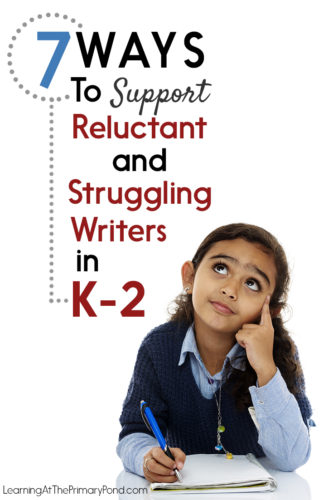 Lots of ideas for helping reluctant writers or struggling writers in this post! Numbers 4 and 7 are my favorites!