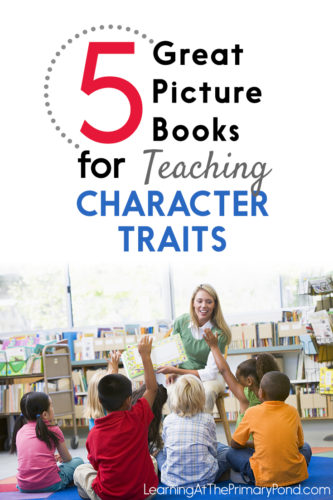 This post has 5 wonderful books for teaching character traits in Kindergarten, first grade, or second grade!! Also included are comprehension questions for each story.
