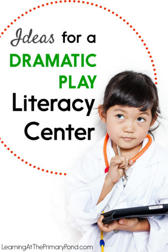 Do you incorporate play into your literacy centers? In this post, I explain why I do - and give ideas for setting up a dramatic play literacy center! This is great for Kindergarten!