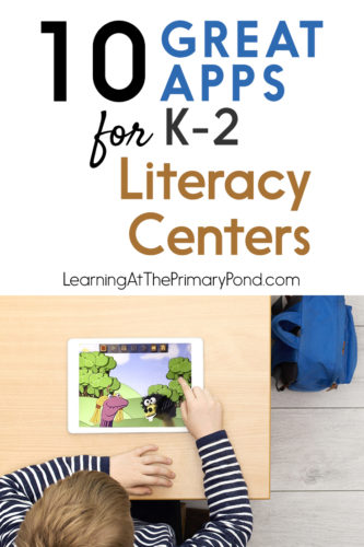  Love these apps for literacy centers in Kindergarten, first grade, or second grade!!