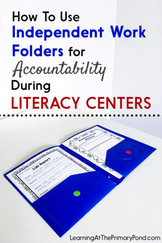 How do you keep track of papers during literacy centers? In this post, I share a VERY simple folder strategy!