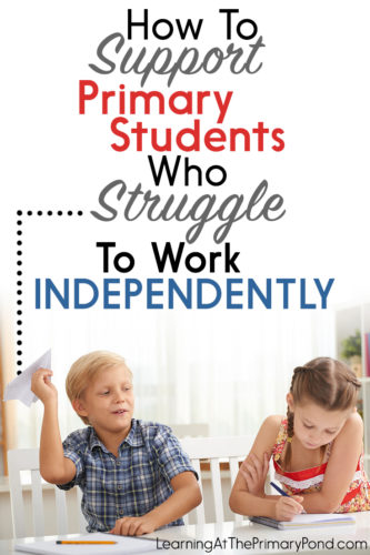 If you have students who struggle with their independent work skills, this post has 3 ideas and a freebie to help! These ideas work great in Kindergarten, first grade, and second grade.