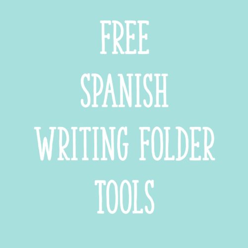 FREE Spanish Writing Folder Tools