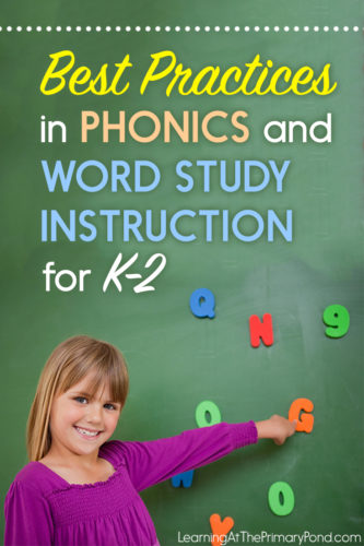Wondering how to teach phonics in Kindergarten, first, or second grade? Check out this post for a summary of best practices!
