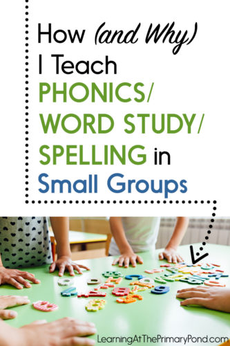 Small group instruction is SUPER effective for word study or phonics instruction! Learn how to do it in this blog post for Kindergarten, first grade, and second grade teachers.