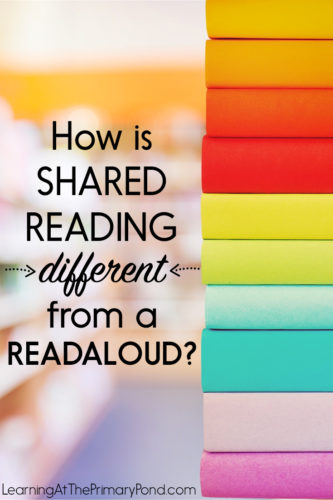 Ever wondered what the difference is between shared reading and a readaloud? Find out in this post!