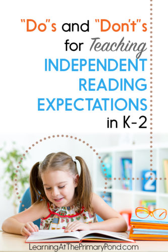 Wondering how to teach read to self at the beginning of the school year? Check out this post for five tips for read to self in Kindergarten, first grade, or second grade!