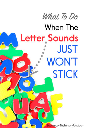 Do you have some Kindergarten or first grade students who are struggling with letter sounds? This post has teaching strategies and tips to help!