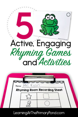 Looking for some rhyming games and activities? Check out this post for 5 ideas and FREE downloads!