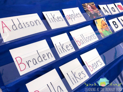 Predictable charts are great for Kindergarten (or even preschool or first grade) to teach sight words, alphabet letters, print concepts, and more! Read the post to learn how to create a predictable chart and what to do with it after it's finished (like this pocket chart activity!).