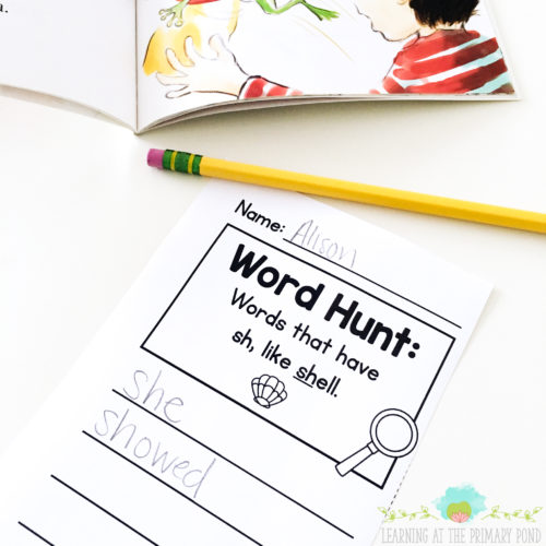 During a word hunt, students make important connections between the words they’re learning and the books they’re reading! I use this activity frequently with my Kindergarten, first grade, and second grade students - it makes a great addition to centers or Daily 5!