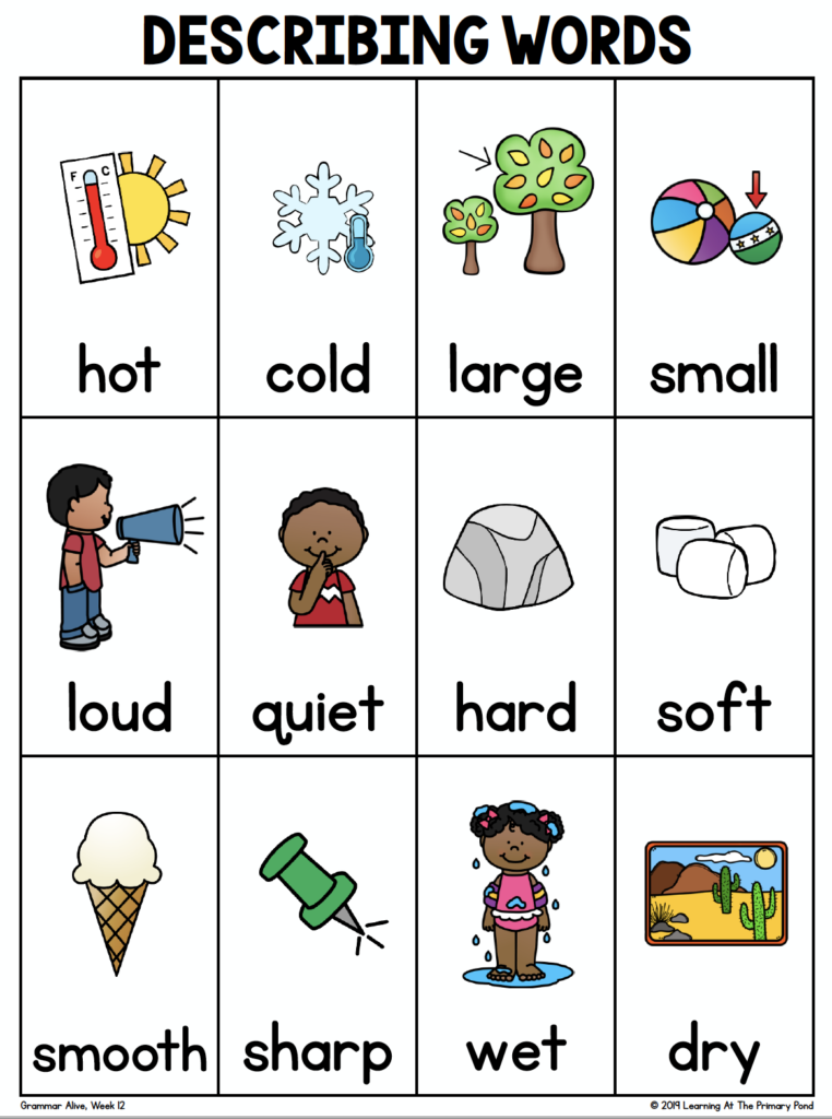 Looking for some fun ways to teach adjectives to your Kindergarten, 1st, or 2nd grade students? These adjectives activities (including opposites and shades of meaning) are perfect for primary grammar lessons!