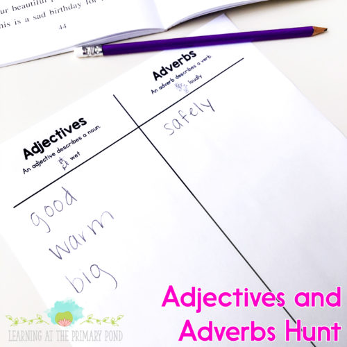 Have students look for adverbs "in the wild" in their own texts. This activity helps bring grammar alive through active learning! 