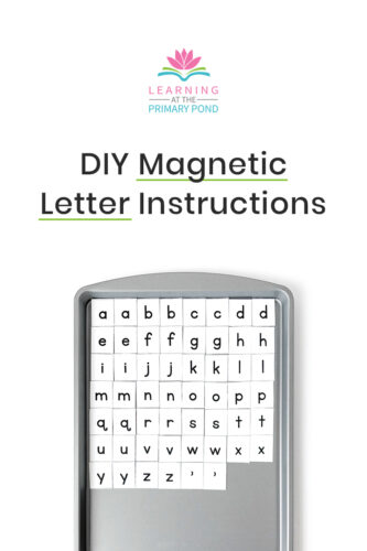 I like my students to have their own full set of magnetic letters for word building activities in Kindergarten, first grade and second grade. If your budget is tight, making your own is a great alternative! Learn how, in 3 easy (and inexpensive) steps!