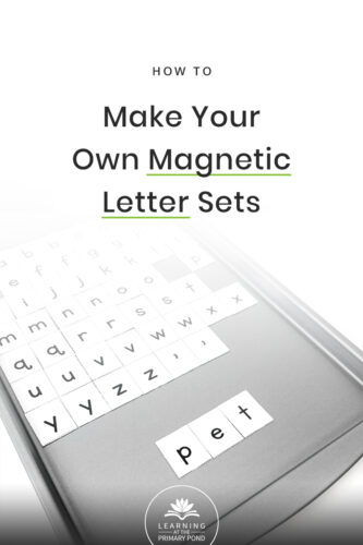 I like my students to have their own full set of magnetic letters for word building activities in Kindergarten, first grade and second grade. If your budget is tight, making your own is a great alternative! Learn how, in 3 easy (and inexpensive) steps!