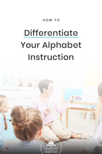 Wondering how to differentiate your alphabet instruction? Maybe some of your Kindergarten students know LOTS of letters, while others know very few. Get tips for teaching and reaching all of their needs in this blog post!