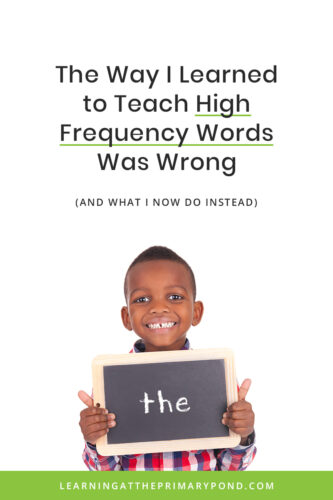 Do you know the best ways to teach high frequency words? This blog post.